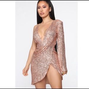 Fashion Nova Just Getting Started Mini Sequence Dress